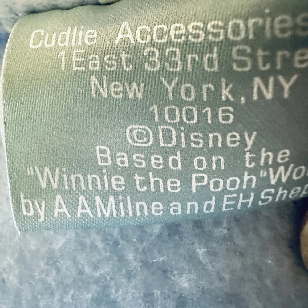 Disney Winnie The Pooh Blue Baby Blanket 30” x 40” Lovey Honeypot EUC Soft Clean